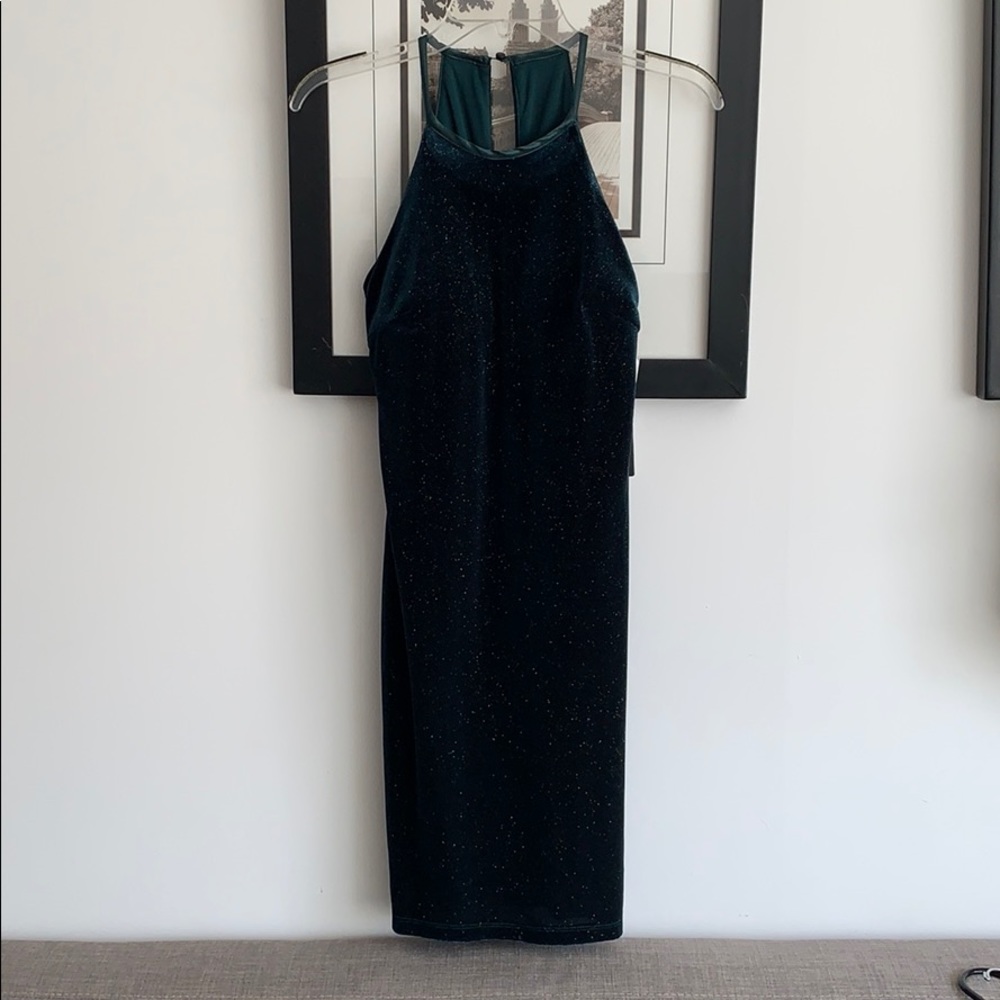 Velvet glittery midi dress